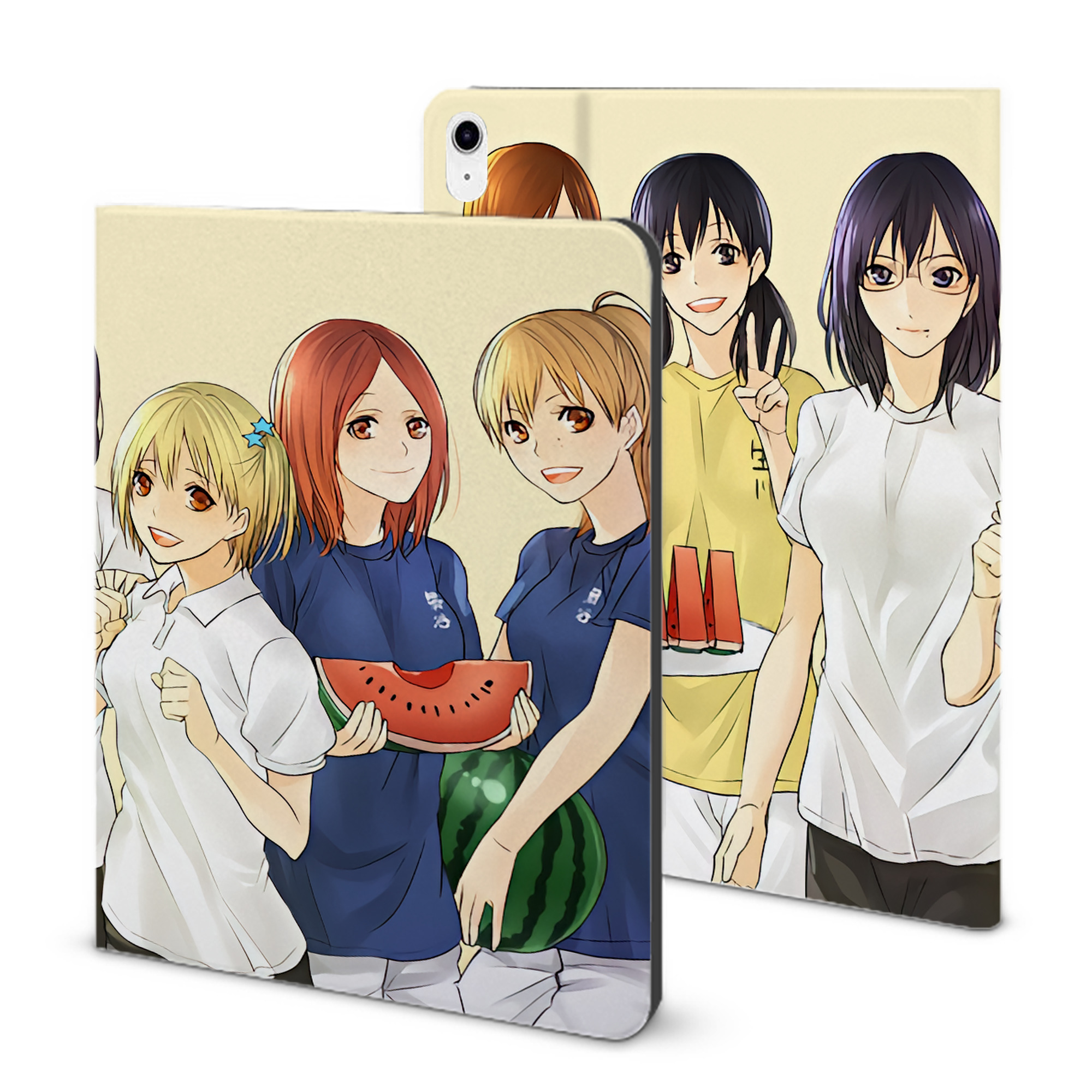 （画像用） ハイキュー!! Haikyu!! IPad ケース ブック型 PUレザー TPU 耐衝撃 軽量 薄型 ペン収納なし 全面保護 IPad 各モデル対応